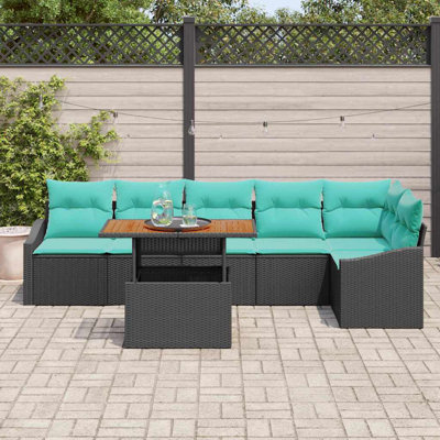 Ensemble de canapé de jardin avec rangement 7 pièces vidaXL
