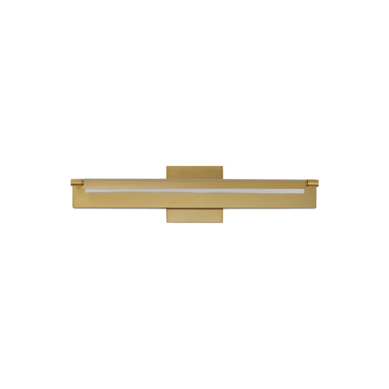 Applique murale encastrée DEL Delica, Laiton vieilli naturel, H 4,75 po x l 20,25 po x P 6 po