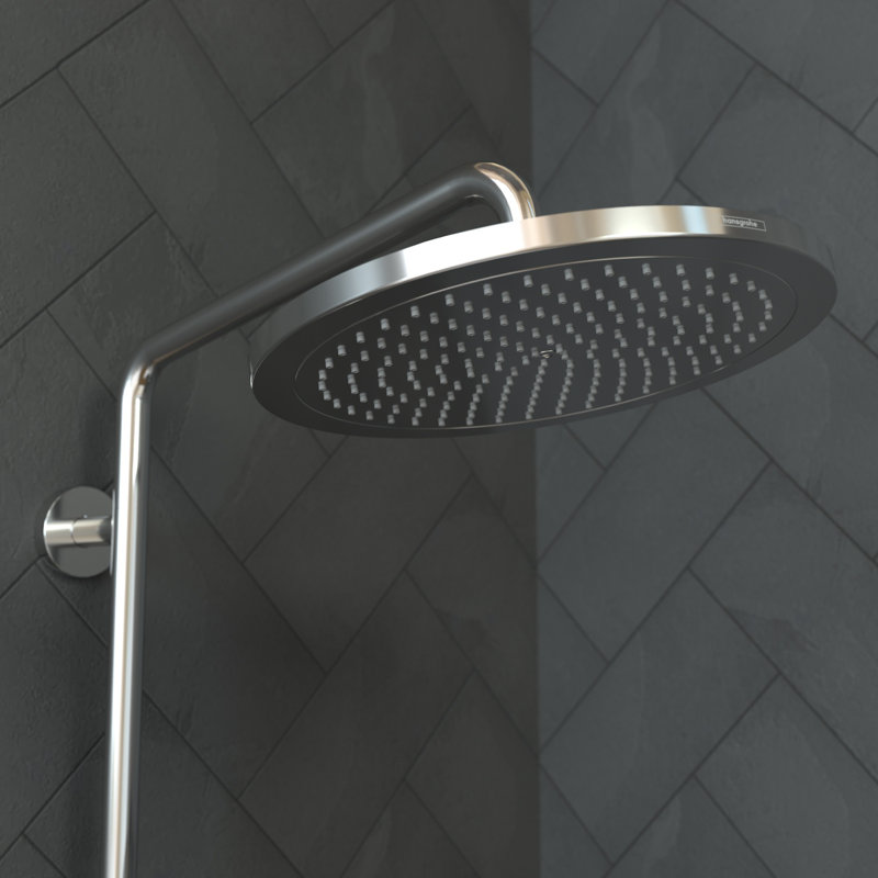 Croma Low Flow Modern Rain Fixed Shower Head, Chrome