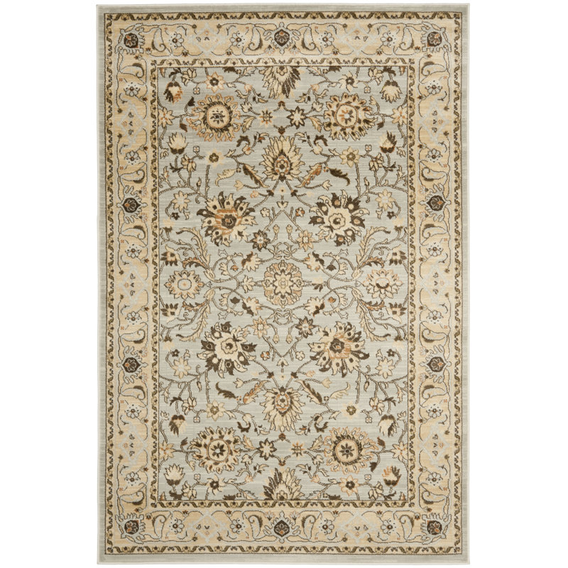 Tapis gris / ivoire Lavelle, Rectangle 3 pi x 5 pi