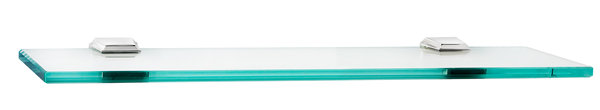 Tablette murale Geometric, H 1,75 po x l 18 po x P 5,125 po, Chrome poli