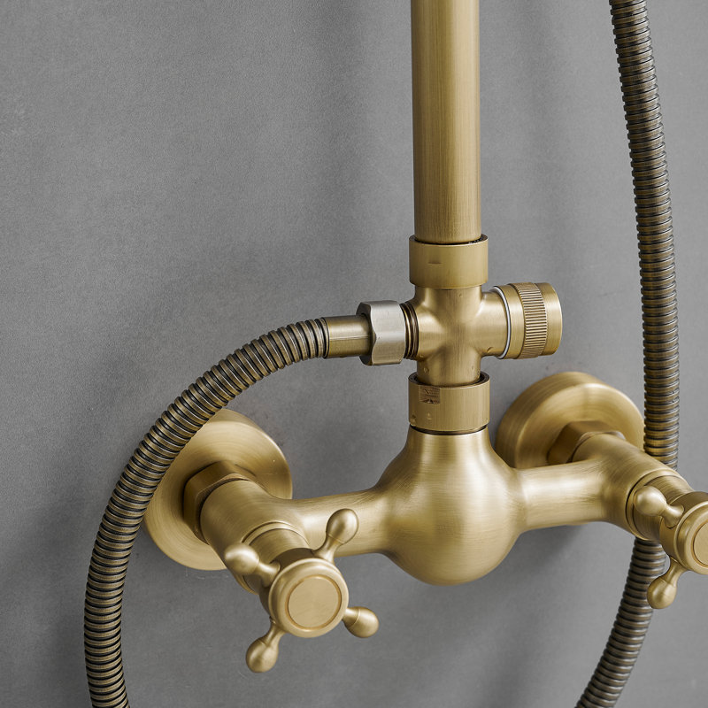 Complete Shower System with Rough in-Valve, Antique Bronze