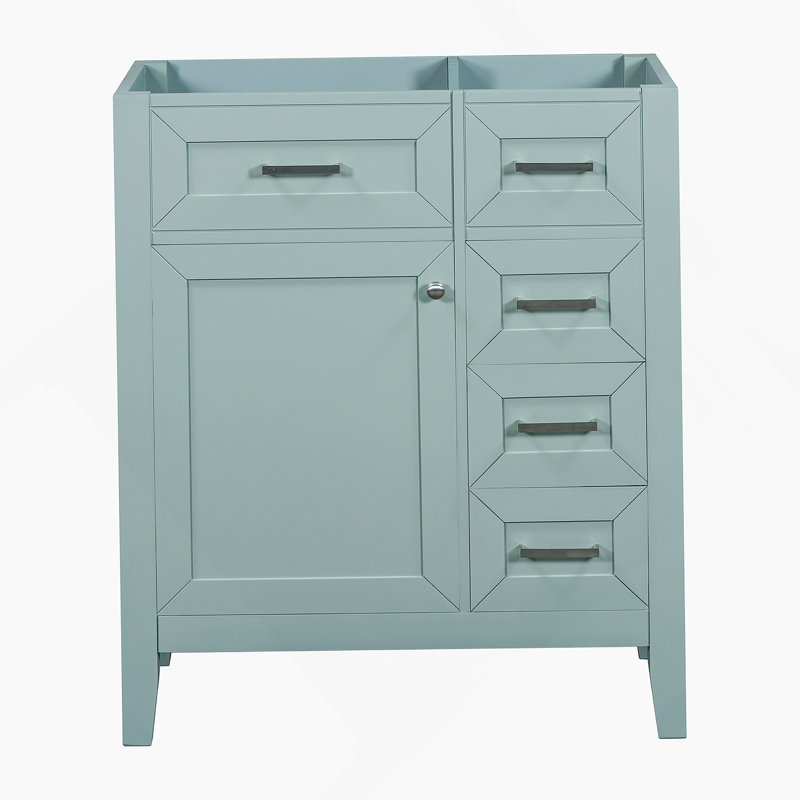 Bathroom Vanity Without Sink, Cabinet Base Only, Bathroom Cabinet With Drawers, , Green