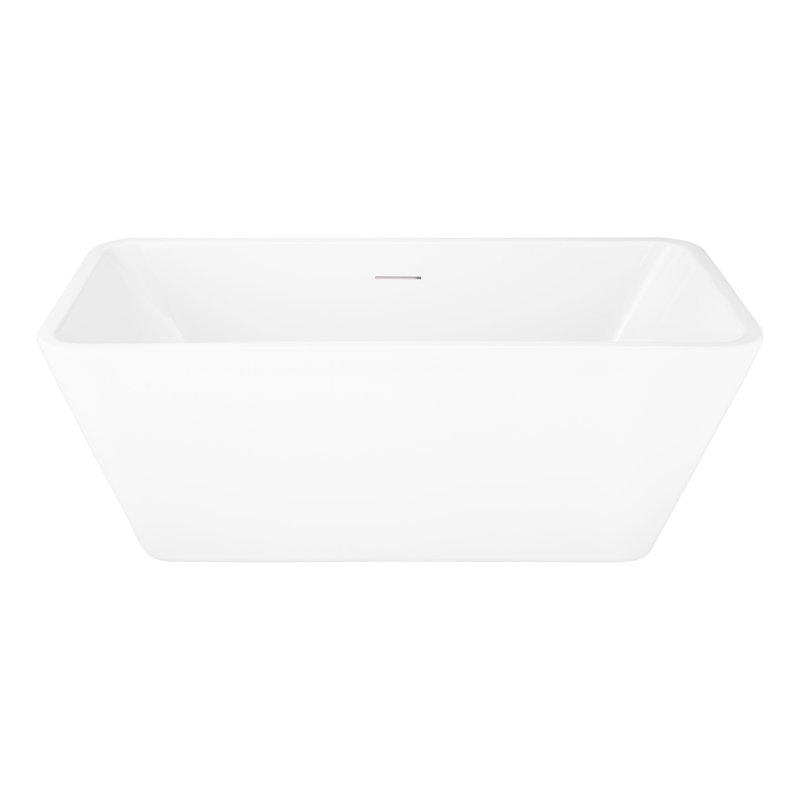 Baxter 53" Acrylic Soaking Freestanding Tub with Integrated Drain and Overflow and Foam Insulation