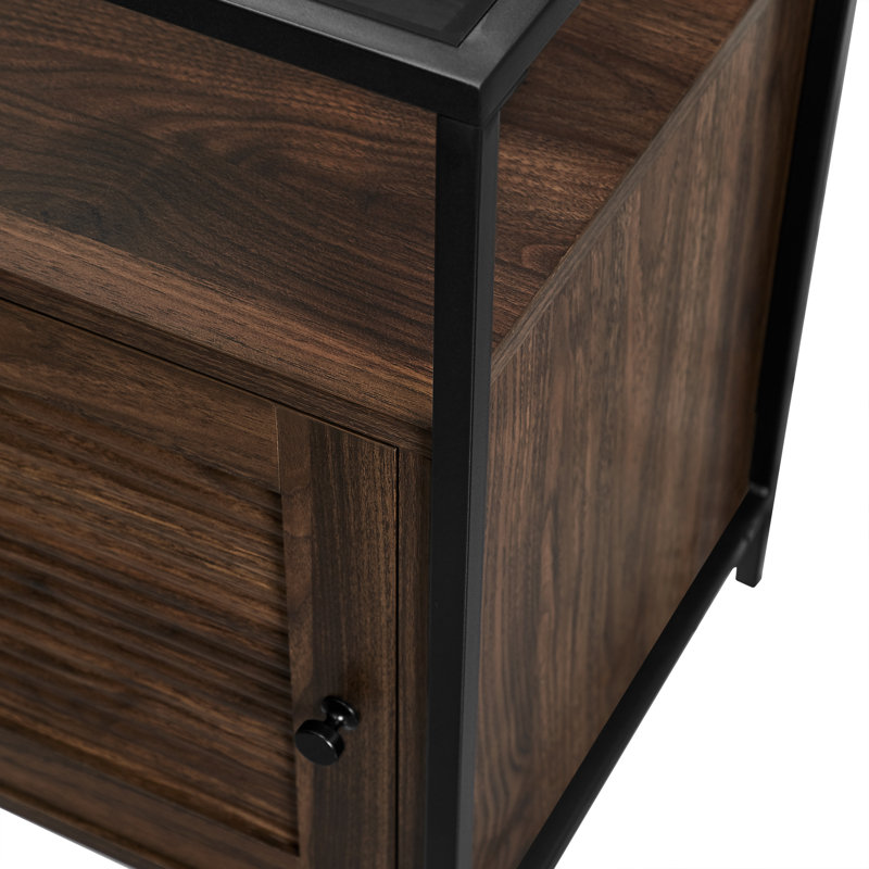 Table de chevet Oakdene, Noyer foncé