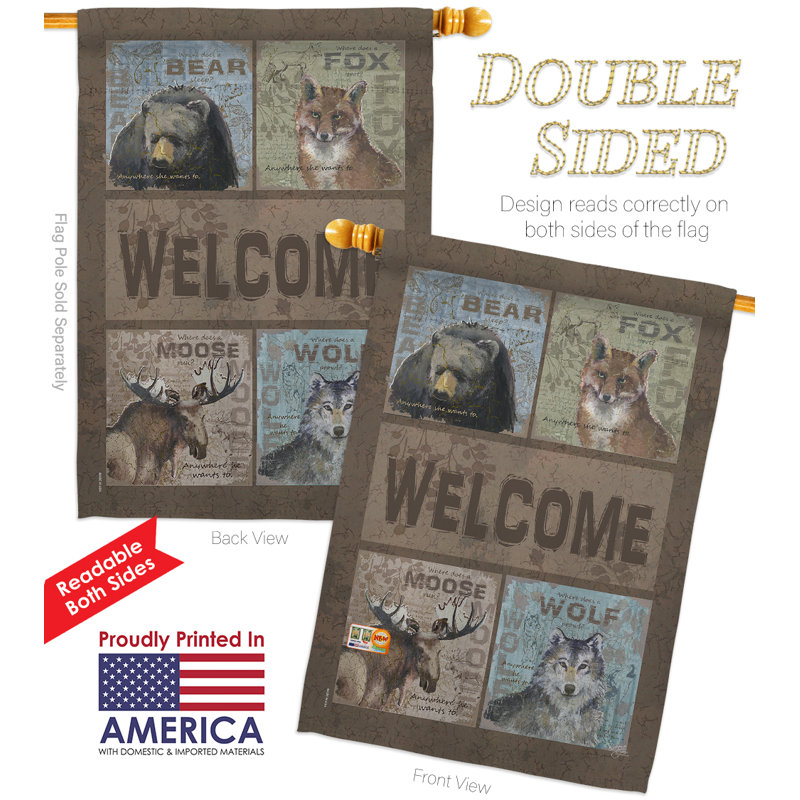 Coussin décoratif en polyester 2 faces 40 x 28 po Wilderness impressions Ensemble de drapeaux