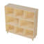 Armoire de rangement en bois de pin à 8 compartiments
