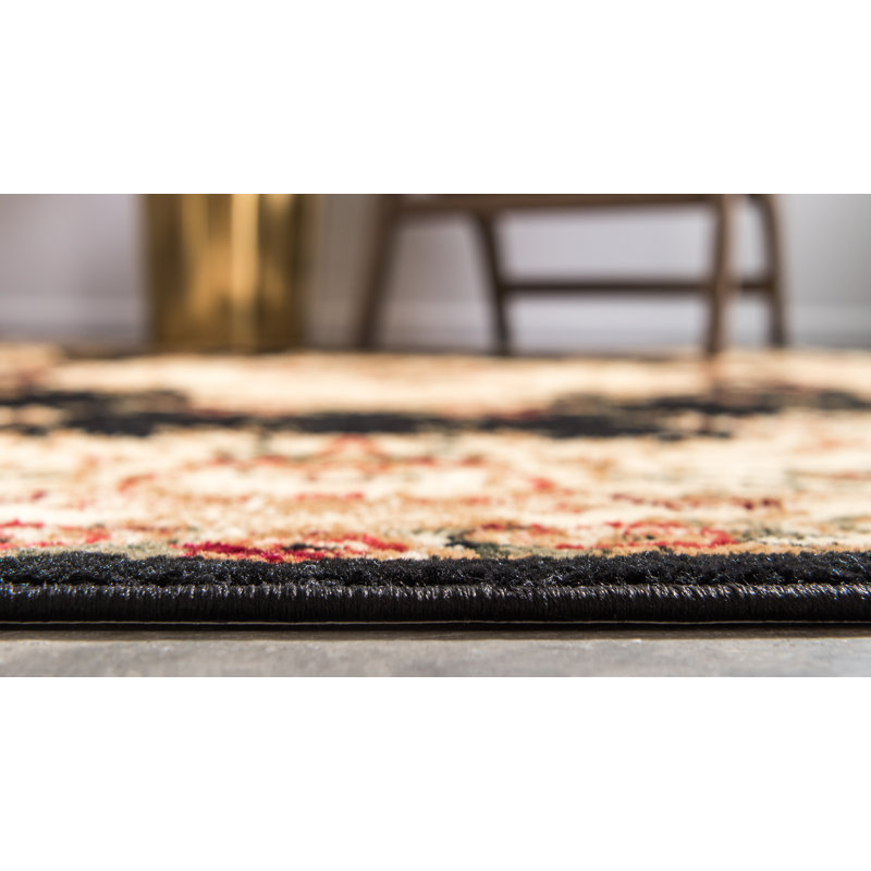 Aracelia Oriental Indoor Rug, Rectangle 4'1" x 6'1", Black