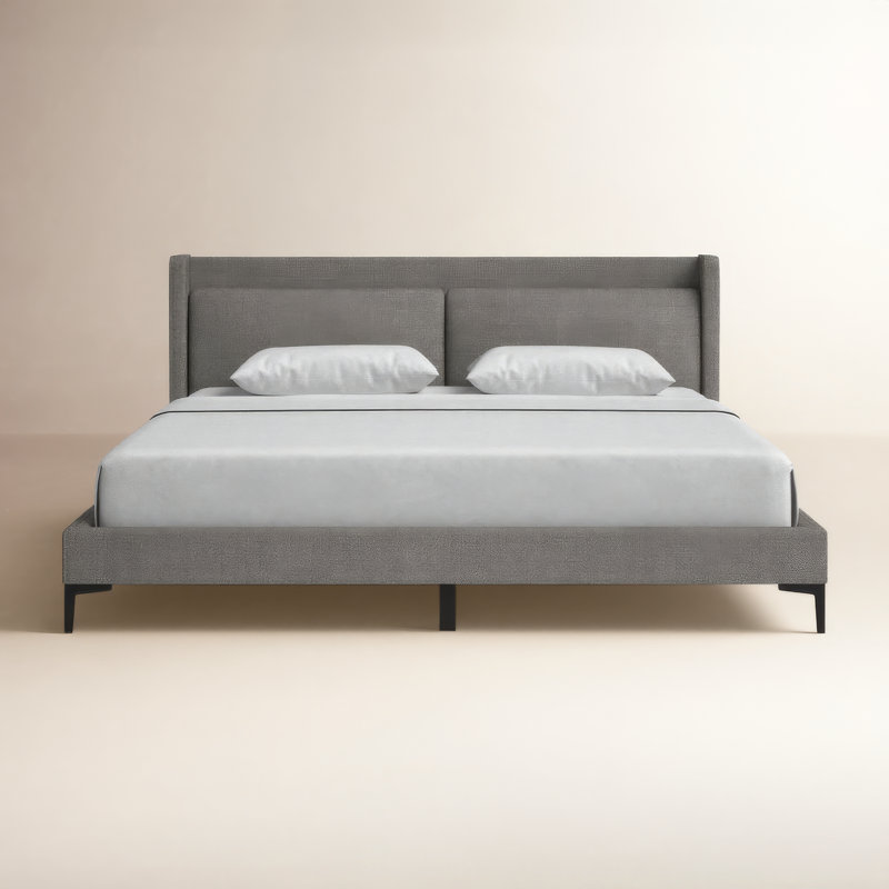 Elzie Upholstered Low Profile Platform Bed, King