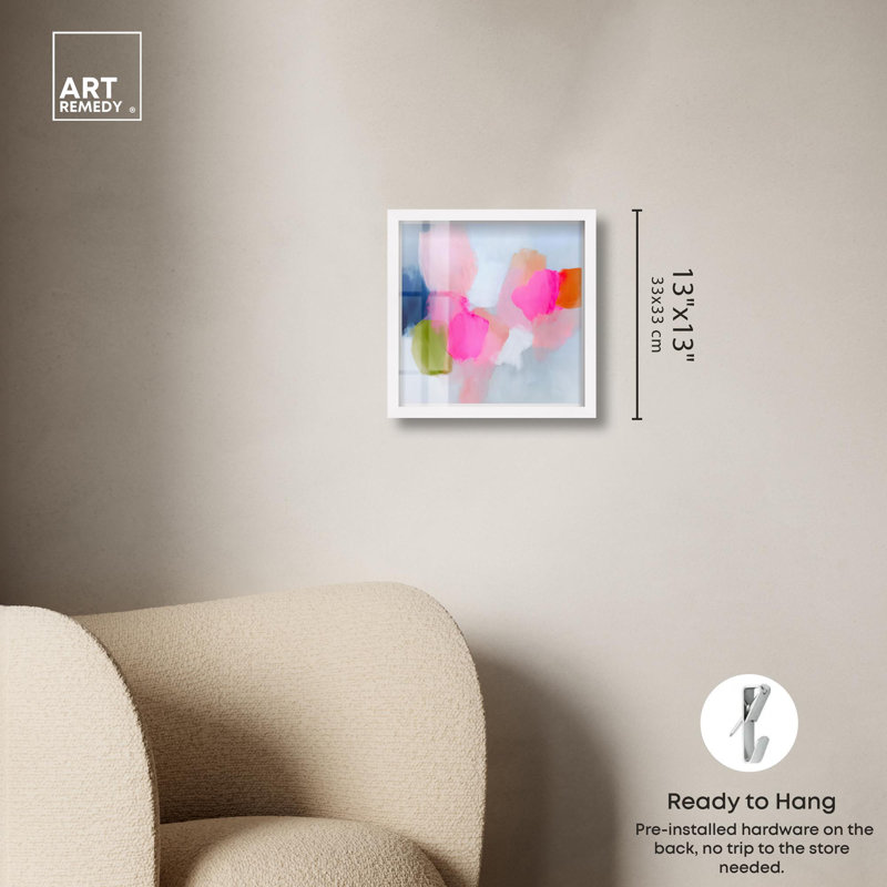 Décoration murale pastel néon «Cloudscape I» par Art Remedy, H 13 po x l 13 po, Blanc
