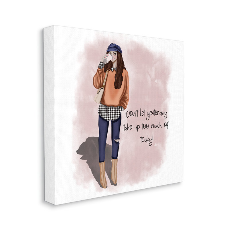 Fille inspirante par Saba Rauf, H 24 po x l 24 po x P 1,5 po