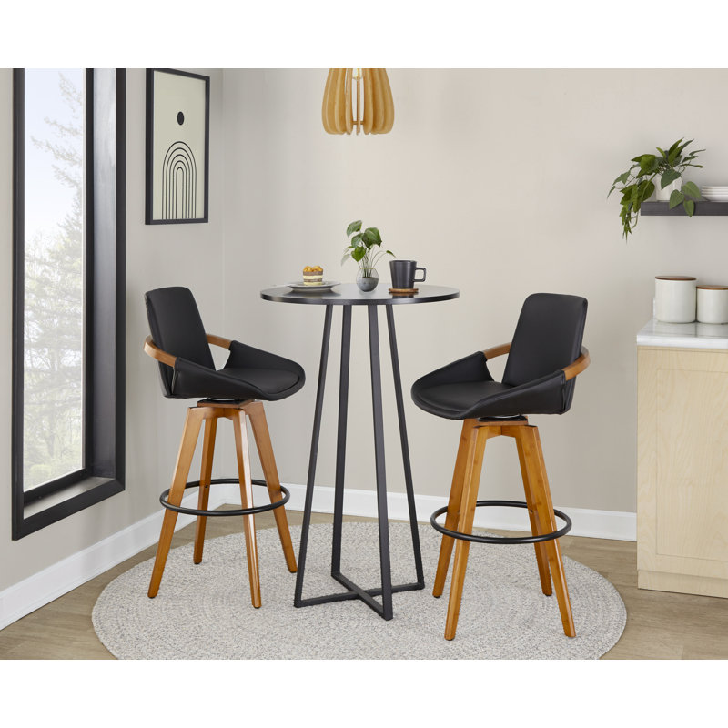 Table de bar et de comptoir Rayna, 42", Noir, noir, noir, noir, Noir, noir, noir, noir