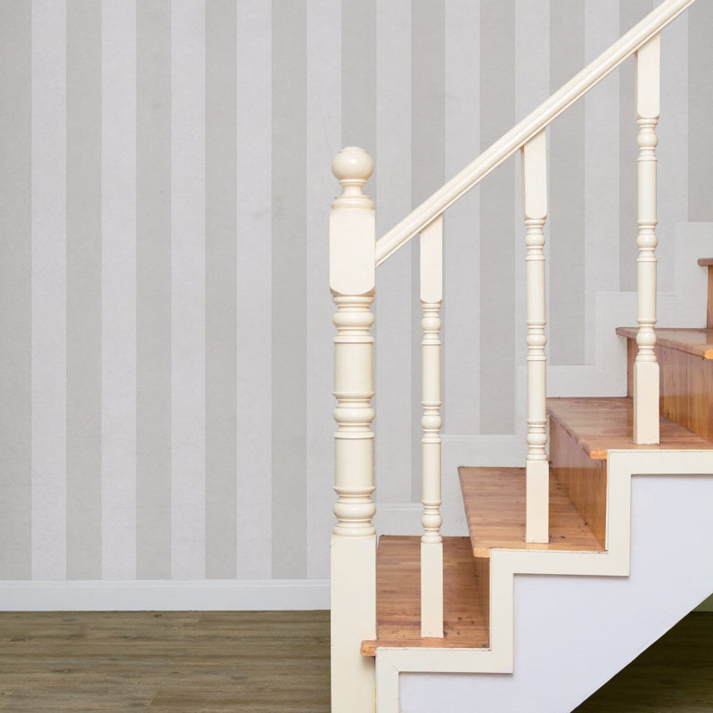 Ninti Industrial Effects Stripe Design Wallpaper Roll 10.05cm x 53cm, Beige
