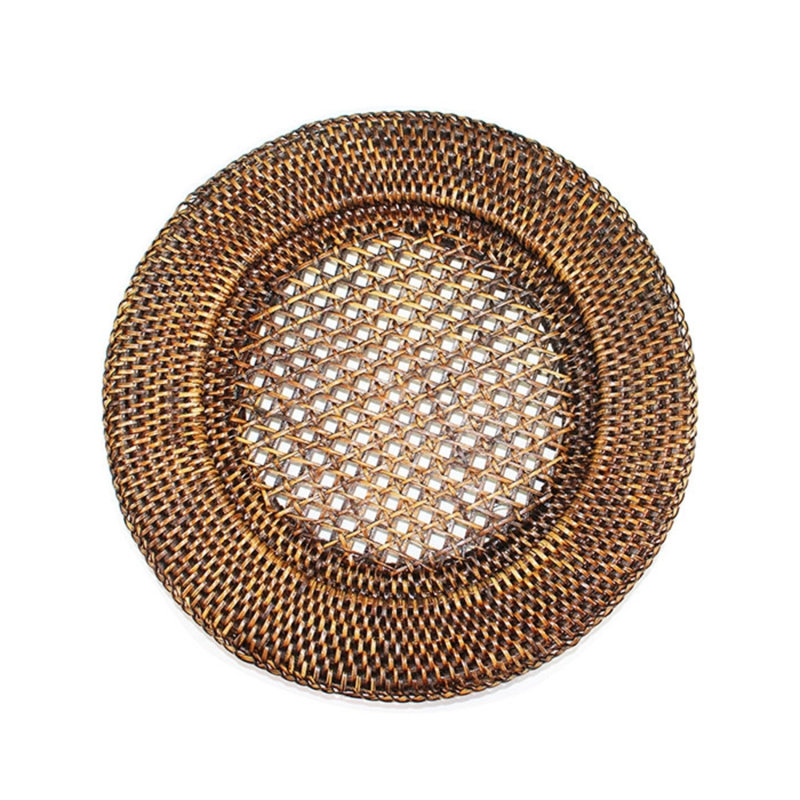 Jute/Rattan Charger, Antique Brown
