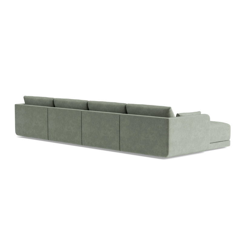 Eva Sectional, Velvet - Sage