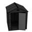 Grand bâtiment de rangement en métal de 6 pi x 6 pi, imperméable et résistant, pouvant ranger des vélos, décoration extérieure, verrou pour la protection des articles, structure en PP de haute qualité, rouille, chaises idéales, installation rapide