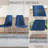 36" Square Glass Dining Table Set, Modern Stainless Steel Cross-Leg Base With 4 Velvet Upholstered Chairs-1107086990