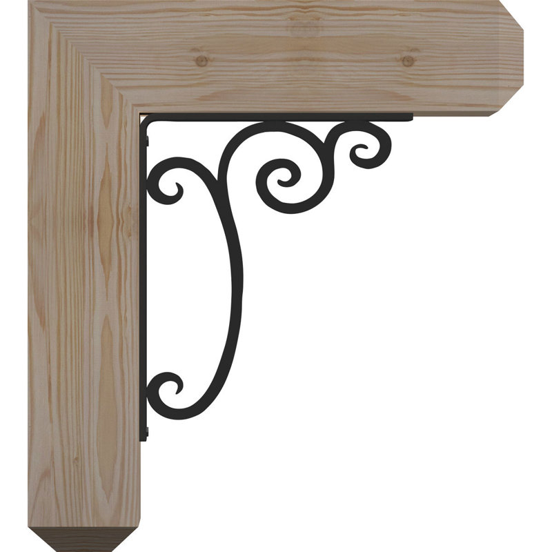 Support simple Ironcrest de 4 po Avery, 20"H x 18"D, Sapin de Douglas l 3 1/2 po x T 4 po (lisse)