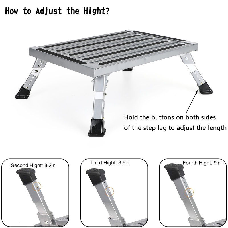 Troye 1 - Step Aluminum Lightweight Folding Step Stool