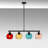 Elegant Multicolor Chandelier with Metal Body, 31.5 x 5.9 x 31.5 inches | 4 x E27 Socket (Max 40W) | Stylish Glass Cap, IP20 Rated | Perfect for Living Room, Dining Room, and Entryway Décor-1291340446-1291340441-1291340443