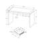 Bureau d'ordinateur, bureau personnel, ordinateur portable, tiroirs de rangement, L 48 po, bureau, stratifié, blanc brillant