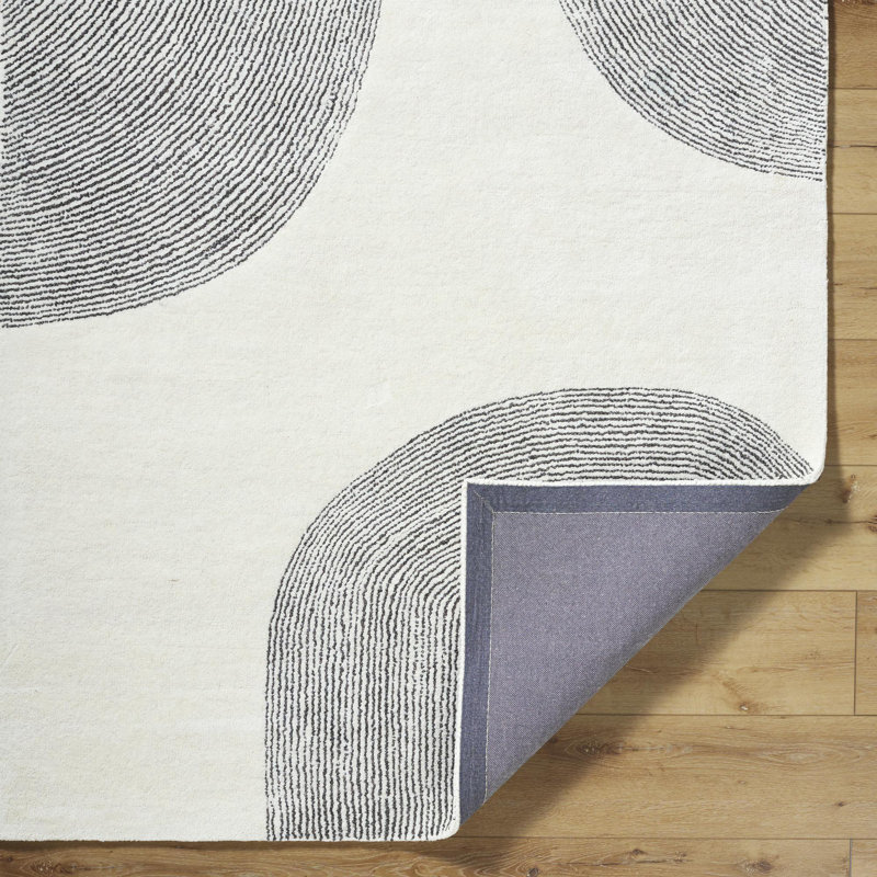 Marreon Hand Tufted Wool Abstract Indoor Rug, Rectangle 8' x 10'