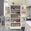 Armoire de cuisine 50 po à DEL, buffet autoportant avec 2 portes avec supports et 2 tablettes réglables -1719991633