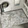 Tapis moderne lavable abstrait avec envers antidérapant