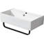 Lavabo de salle de bain mural moderne en céramique 21 "x 12" avec porte-serviettes