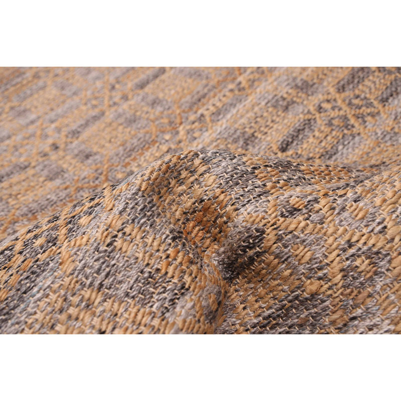 Palim Denizli brun clair Kilim 5 pi 3 po x 7 pi 8 po