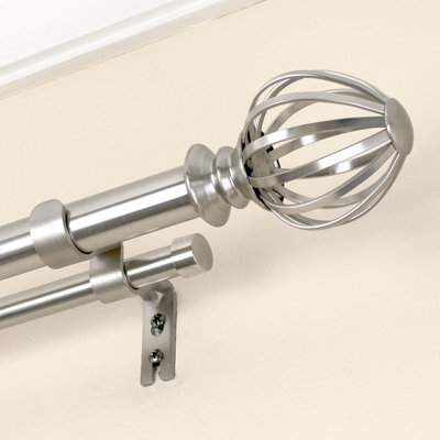 Mersey Steel Adjustable Double Curtain Rod