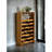 7-Tier Oak Finish Wine Cabinet Rack (35 Bottles)