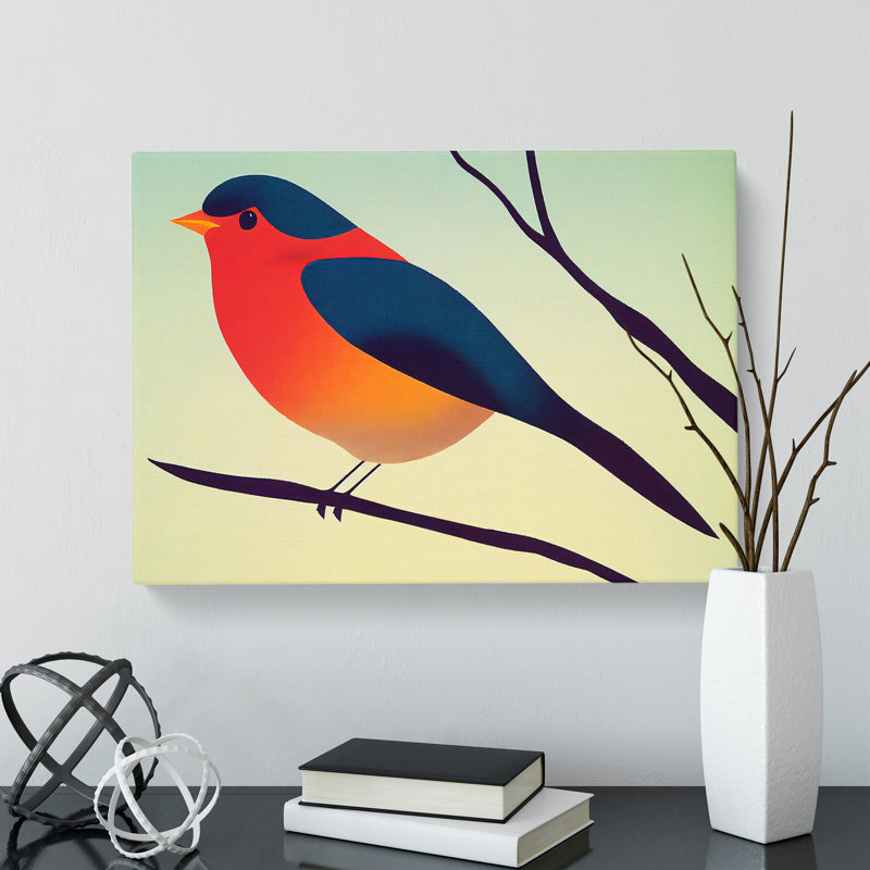 Select Robin Bird - Wrapped Canvas, 35cm H x 50cm W x 3cm D
