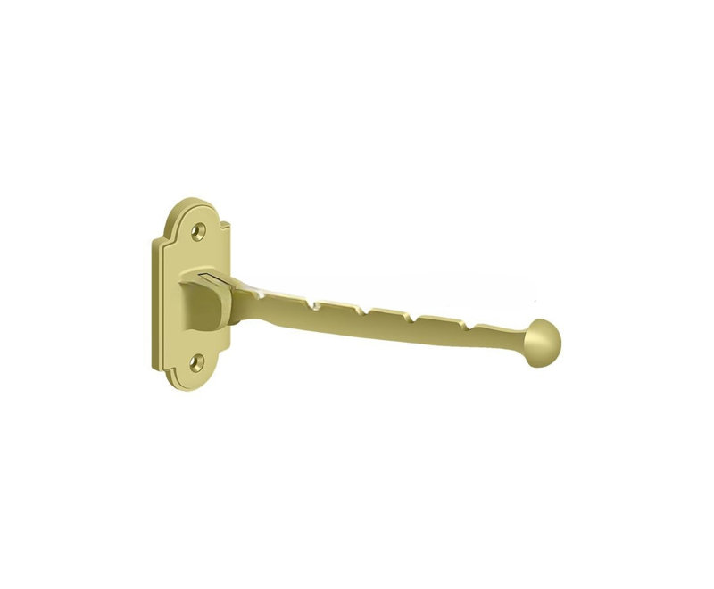 Valet Hook; 7" Projection; Bright Brass Finish, Polished Brass