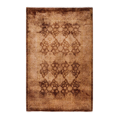 Klarisa One-of-a-Kind 2' 8" X 4' 1" New Age Runner Wool Area Rug Brown