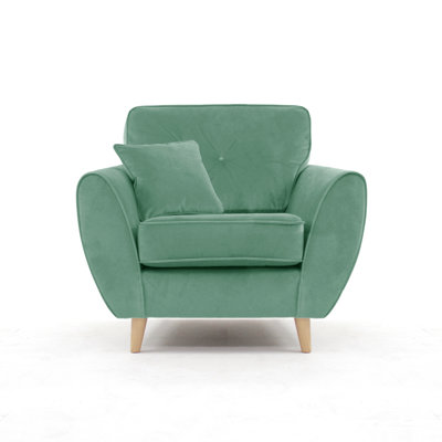 Rafe Scandi Style Velvet Armchair