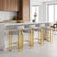Tabouret de bar moderne de 66 cm (26 pouces) en similicuir avec dossier et repose-pieds-1632883606