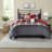 Comfortable King Size Herringbone Bedding Sets, Polyester Farmhouse Design