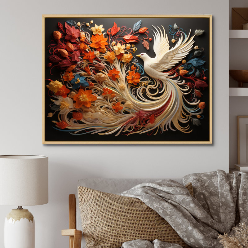 Ivelisse Christianity Pentecost Fire - Christianity, art mural sur toile, Cadre flottant érable, H 34 po x l 44 po x P 1,5 po