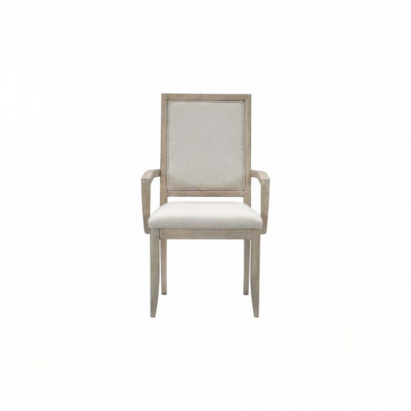 Ensemble de chaises de salle à manger rembourrées en polyester avec accoudoirs, 4 pieds en bois