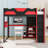 Full Loft Bed with RGB LED, USB Charging, and Adjustable Desk-2114839581