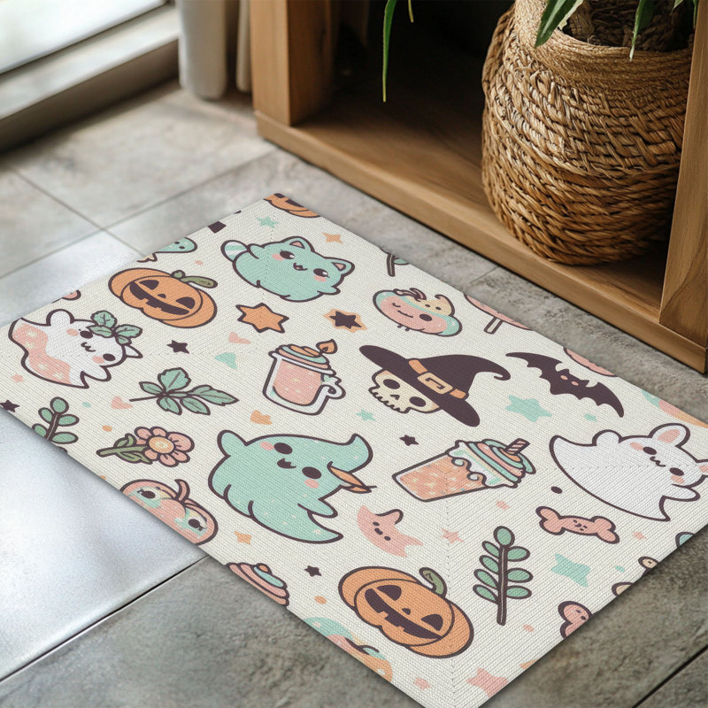 Tapis tressé Pastel Goblin Parade, Rectangulaire 3 pi x 5 pi