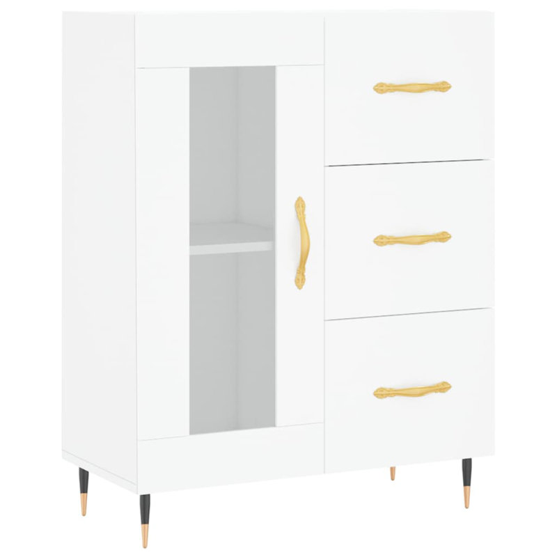 Roulston 1 - Door Rectangle Accent Cabinet, White