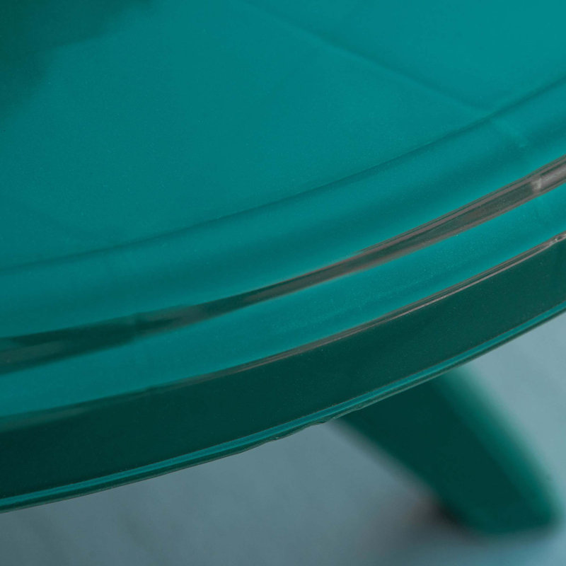 Round Plastic Patio Table with Umbrella Hole