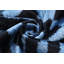 Coussin lombaire en velours de soie abstrait bleu et noir - coussin moderne fait à la main 16 x 24