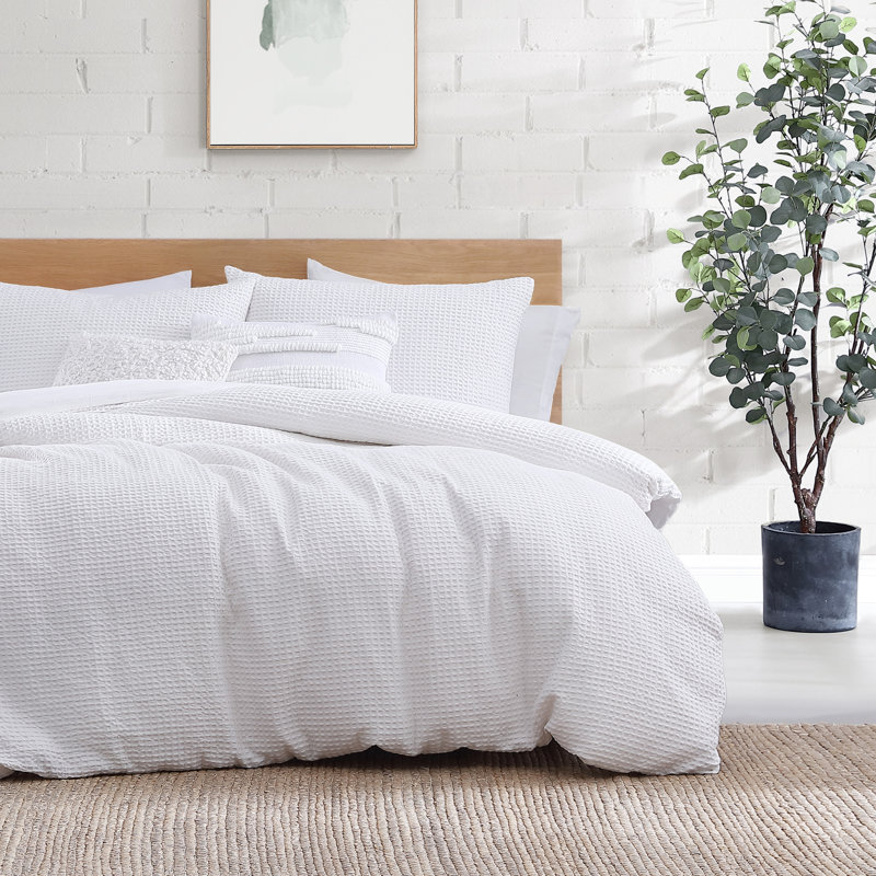White Full Cotton Comforter Set with Shams