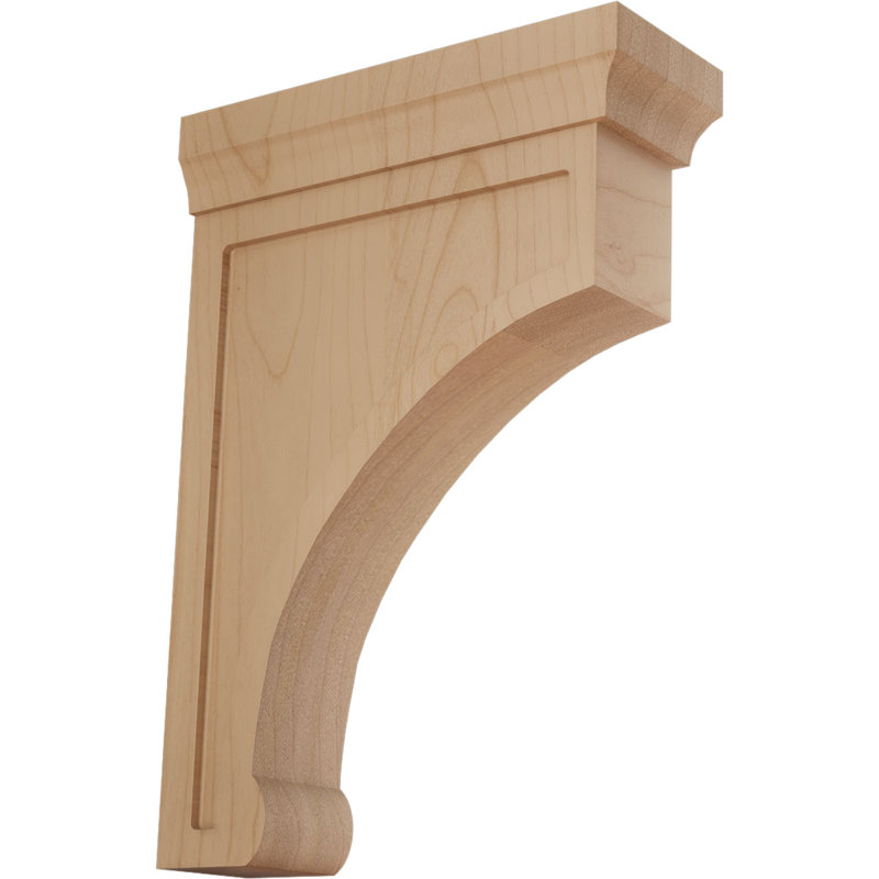 Support en bois Gomez, H 10 po x l 2,5 po x P 7 po, Aulne