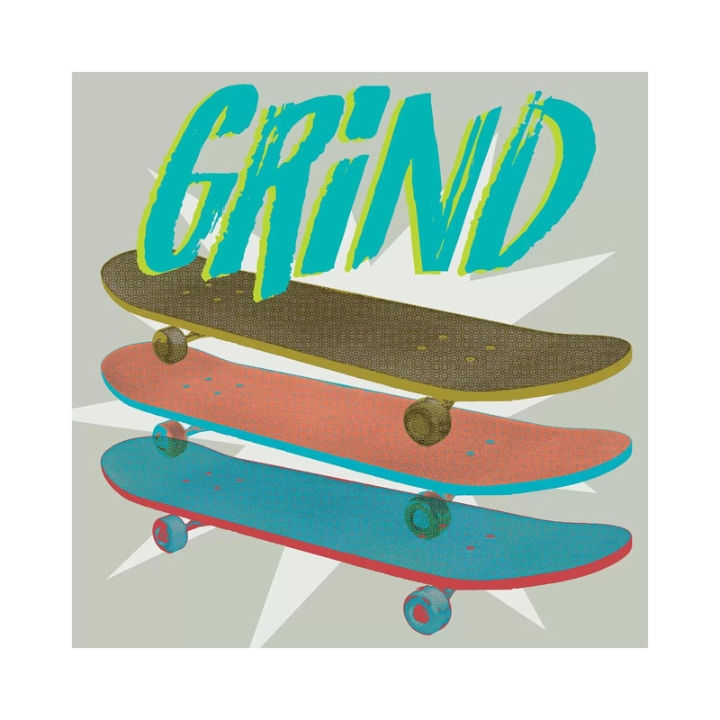 Sk8r I 1 Piece Wrapped Canvas Wall Art, 93.98 cm H x 93.98 cm W x 1.91 cm D