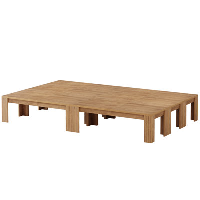 78.7 Inches Sets Of 6 Extra Long Executive Computer Desk 2 People, Large Two Person Conference Table Thickened Tabletop / Dual Workstation For Home O