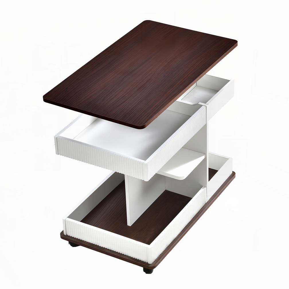 Hokku Designs Adjustable End Table with Wheels,Lift-Top, 360°Rotating ...